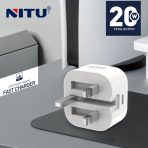 NITU NTC193 20W PD USB-C Fast Charger (UK Foldable Plug) - Image 3