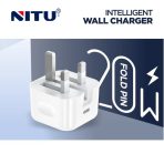 NITU NTC193 20W PD USB-C Fast Charger (UK Foldable Plug) - Image 4