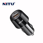NITU 25W Dual Port Car Charger PD + QC3.0 (USB-A + Type-C)