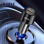NITU 25W Dual Port Car Charger PD + QC3.0 (USB-A + Type-C) - Image 3