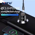 NITU 25W Dual Port Car Charger PD + QC3.0 (USB-A + Type-C) - Image 4