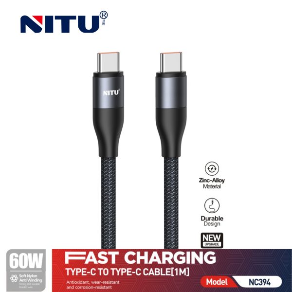 NITU NC394 60W Type-C to Type-C Fast Charging Cable