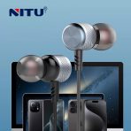 NITU Type-C Wired In-Ear Earphones with Mic and Control - Image 2