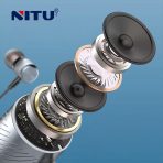 NITU Type-C Wired In-Ear Earphones with Mic and Control - Image 3
