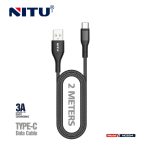 NITU NC204 2M 3A Braided USB to Type-C Fast Charging & Data Cable