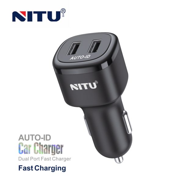 NITU NDC50 12W Dual Port Auto-ID Fast Car Charger