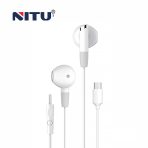 NITU NE71 Type-C Wired Stereo Earphones with Mic - Image 2