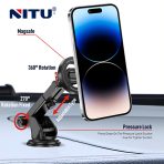 NITU NH61 MagSafe-Compatible 360° Rotating Magnetic Car Phone Holder - Image 2