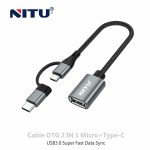 NITU NN39 2-in-1 Micro+Type-C USB Cable OTG Adapter