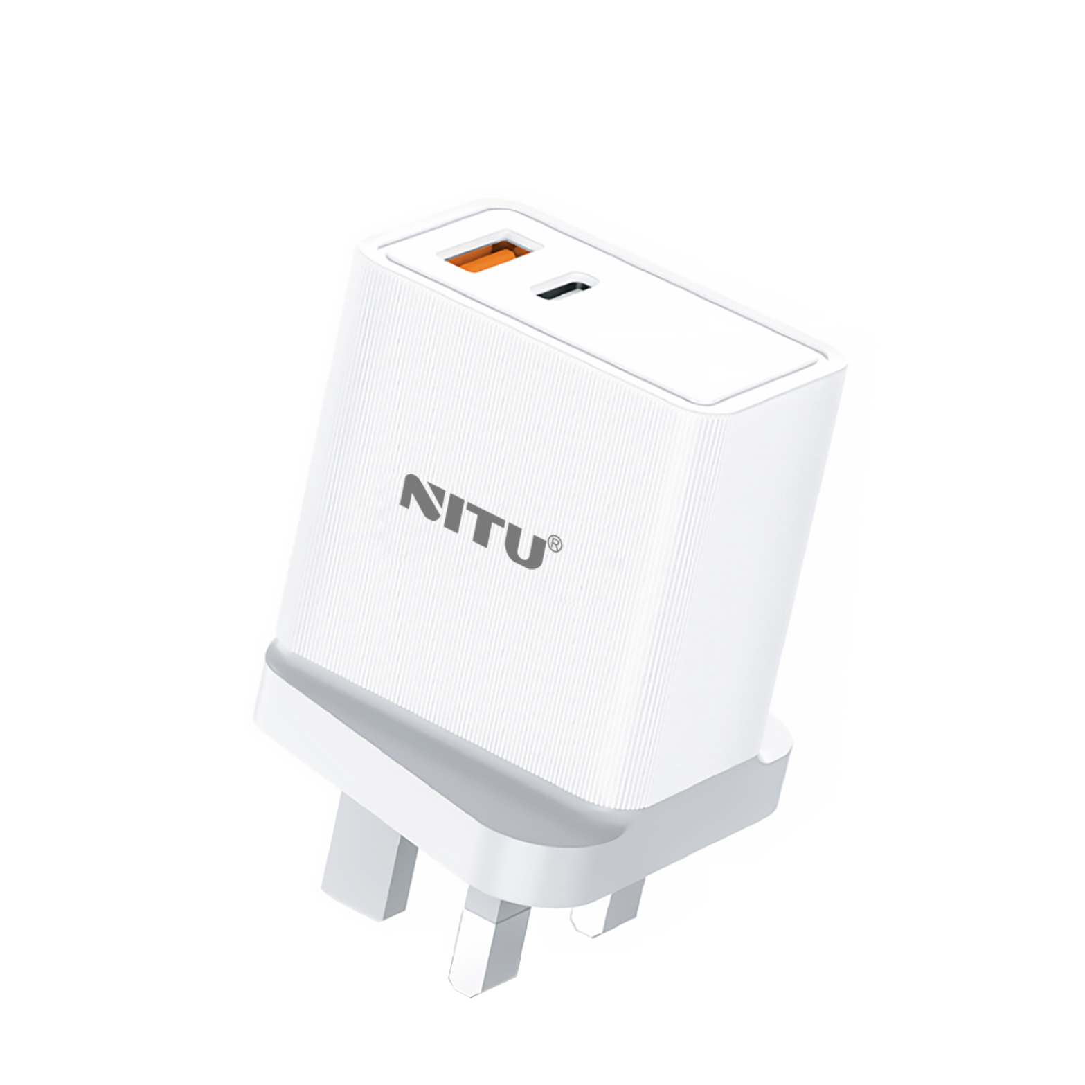 TC NITU NTC232 PD+QC 20W Dual Port Smart Fast Charging Wall Adapter - Image 1