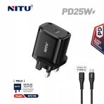 NITU NTC190 25W PD3.0 Super Fast Travel Charger (With Cable) - Image 3