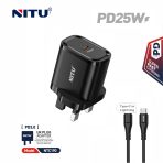 NITU NTC190 25W PD3.0 Super Fast Travel Charger (With Cable) - Image 2